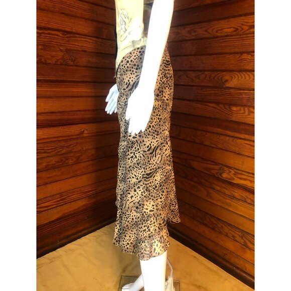 Leopard Skirt, Silk Skirt, Silk Chiffon Skirt, Animal Print Skirt, Silk Dress, A - Picture 6 of 10